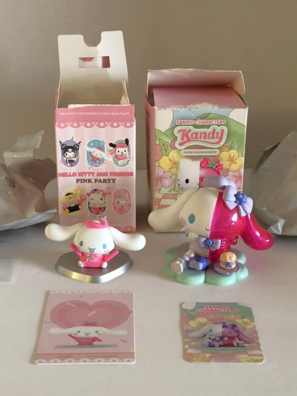 POP MART Mighty Jaxx Sanrio Cinnamoroll Figure Lot 2 Opened Blind Box White Pink
